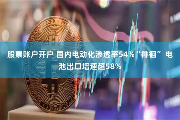 股票账户开户 国内电动化渗透率54%“徘徊” 电池出口增速超58%