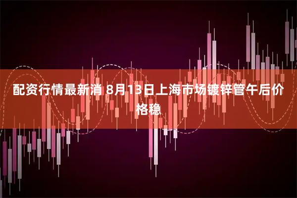 配资行情最新消 8月13日上海市场镀锌管午后价格稳